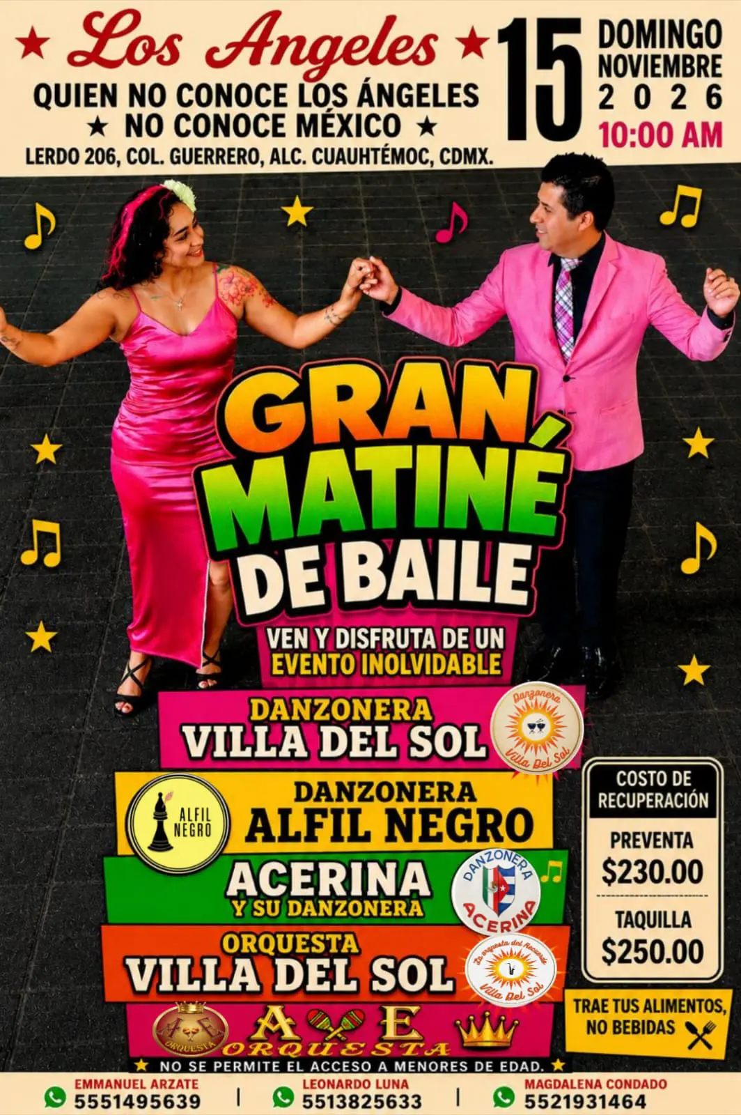 Matine Dominical, 15 noviembre 2026