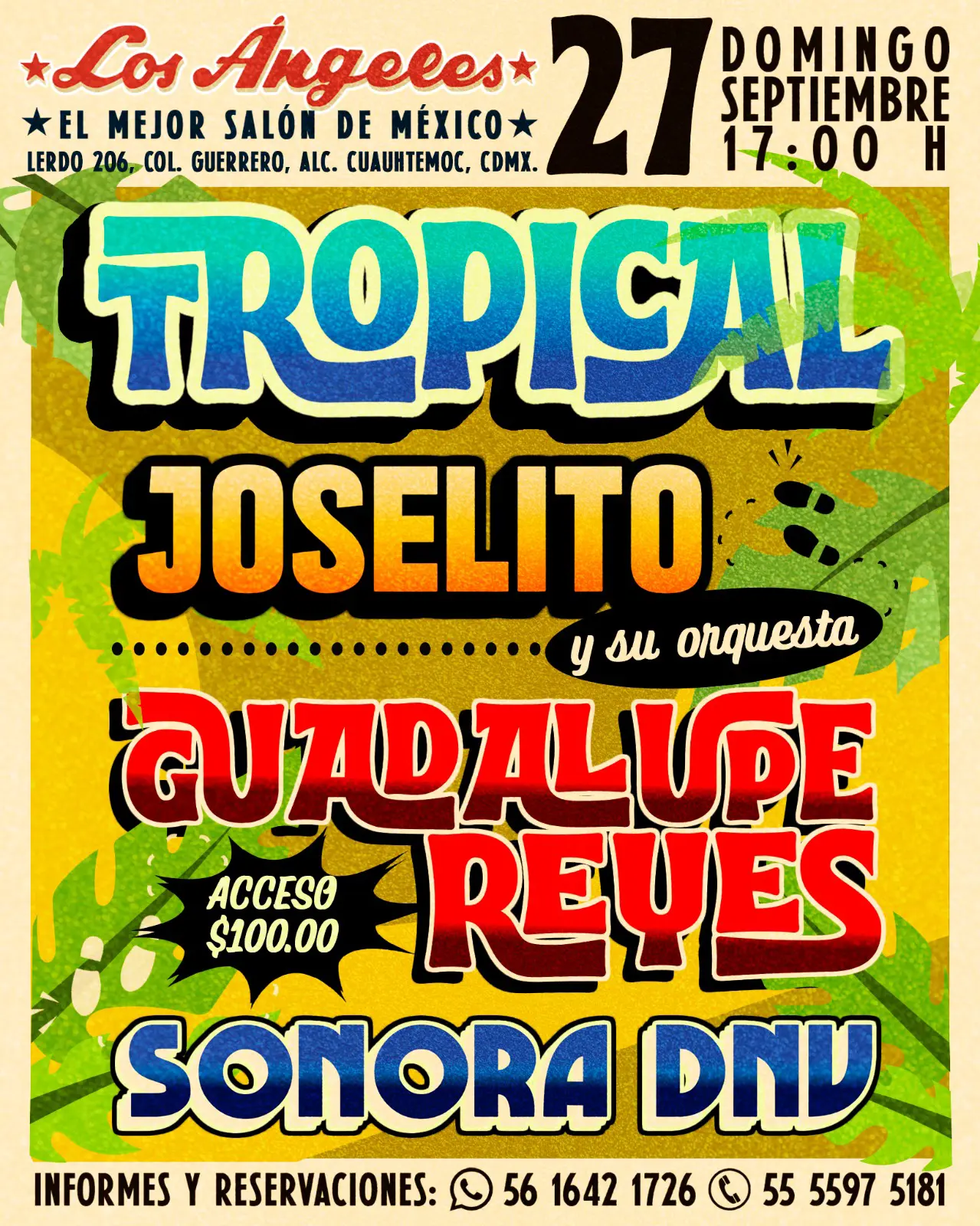 Domingo tropical, 27 septiembre de 2026