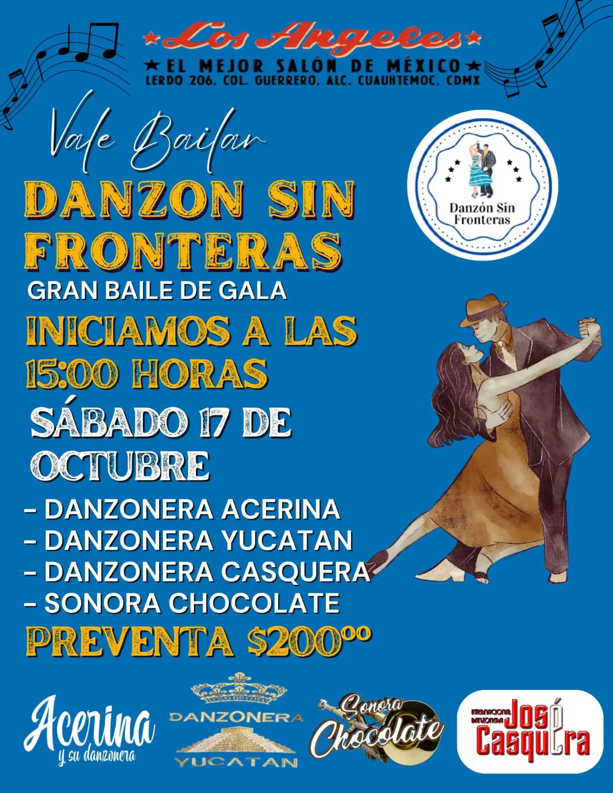 Sábado de danzón, 17 de octubre de 2026