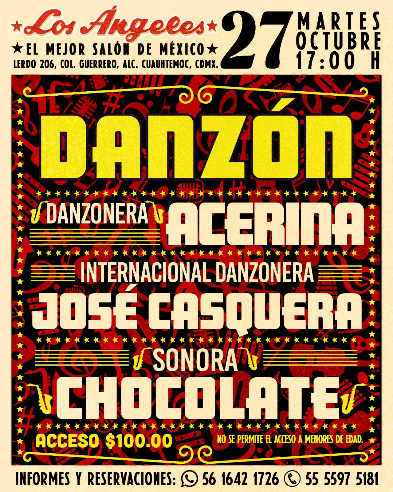 Martes de danzón, 27 de octubre de 2026